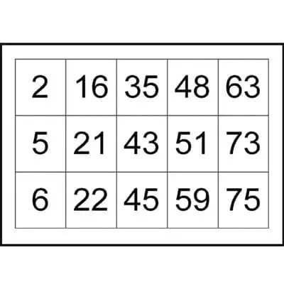 Bingo Cards Numbered to 75 - Printable