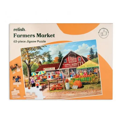 Relish 63p Large Piece Jigsaw Puzzle -Farmer's Market