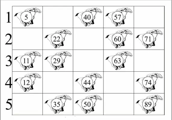 Horse Racing Themed Bingo Cards (Printable)