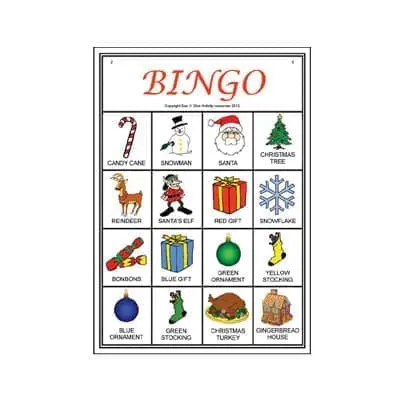 Christmas Picture Bingo - Printable
