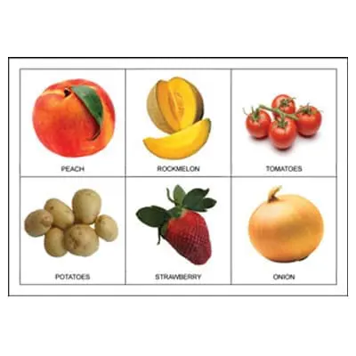 Fruit 'n' Vegetable Picture Bingo - Printable