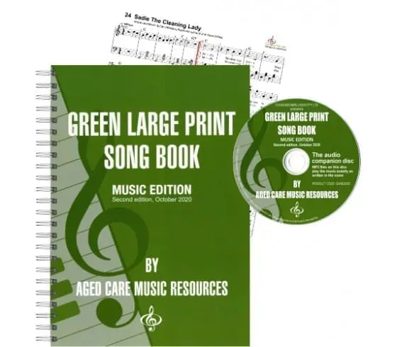 Green Large Print Song Book - Music Edition - 2nd Edition
