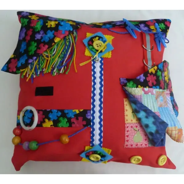 Fiddle Cushion - Square #1 Red