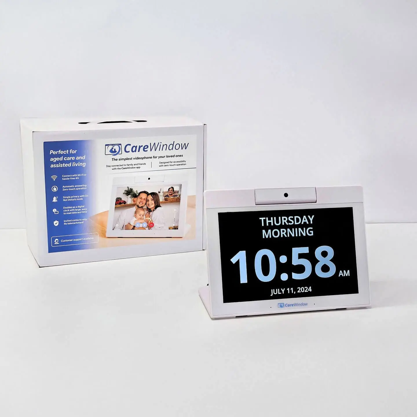 CareWindow video phone, so easy people with dimentia cna use it