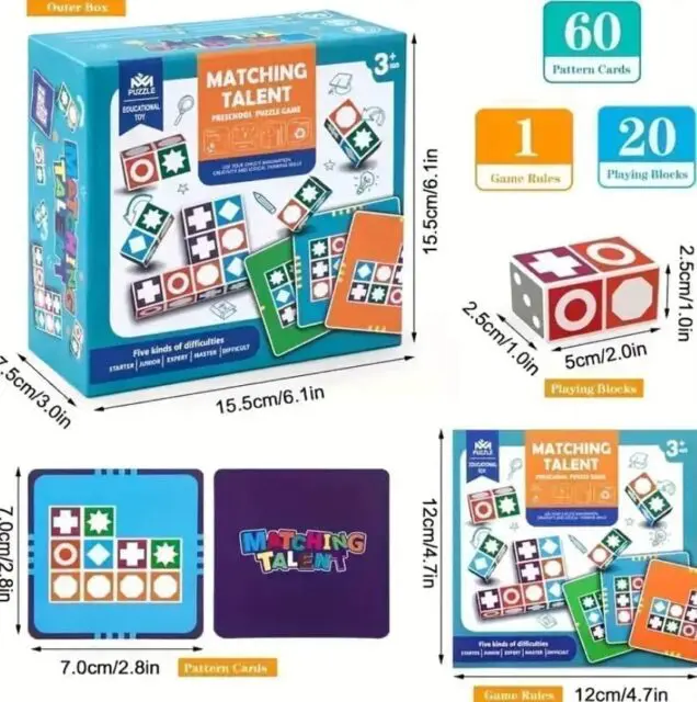 Symbol game with matching cards and dice