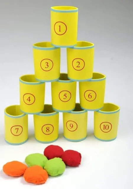 Foam Can Alley Number Game