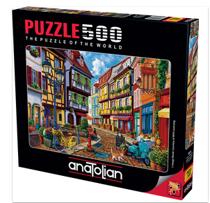 500Piece Jigsaw with Stand - Cobblestone Alley