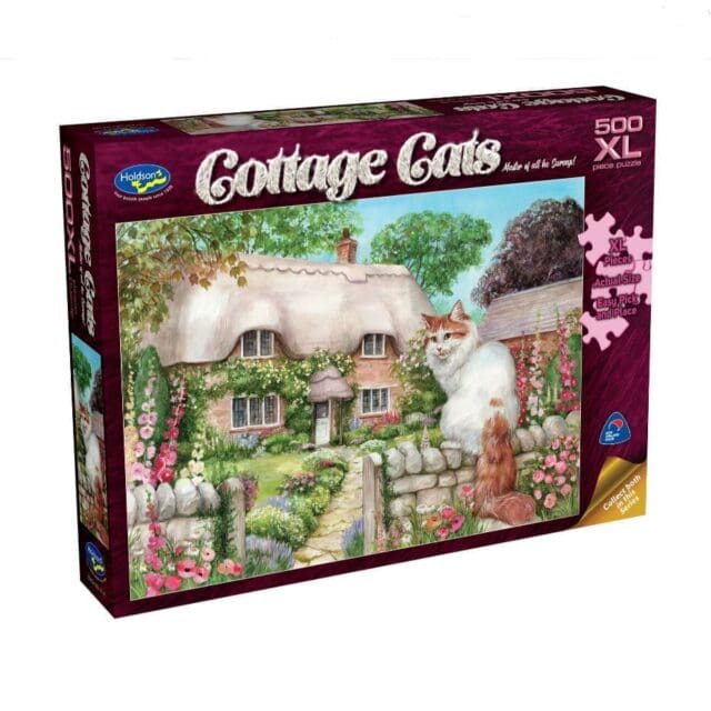 500p Large Piece Jigsaw - Cottage Cats - Master of All he Surveys