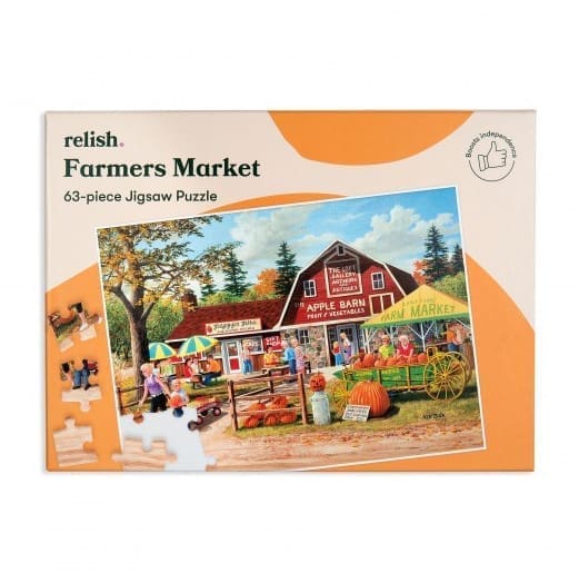 Relish 63p Large Piece Jigsaw Puzzle -Farmer's Market