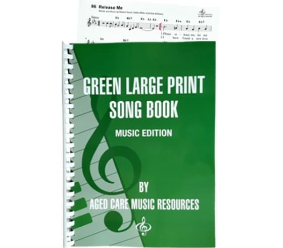 Green Large Print Song Book - Music Edition