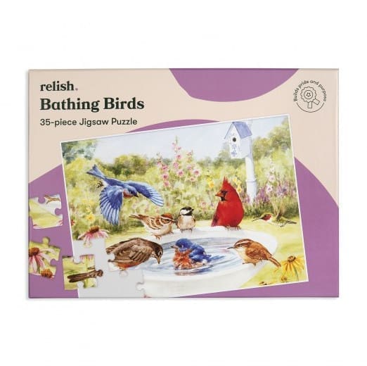 Relish 35p Large Piece Jigsaw Puzzle - Bathing Birds