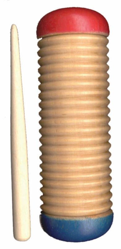 Guiro wooden musical instrument