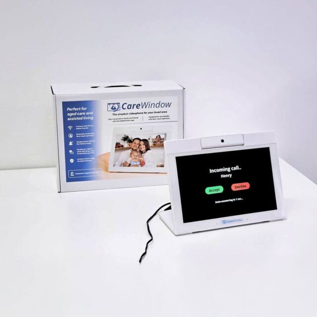 CareWindow video phone, so easy people with dimentia cna use it