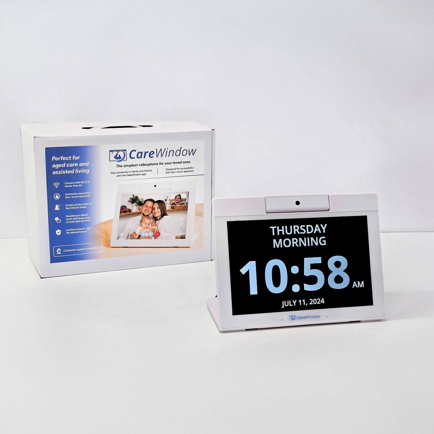CareWindow video phone, so easy people with dimentia cna use it