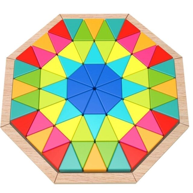 wooden mosaic puzzle