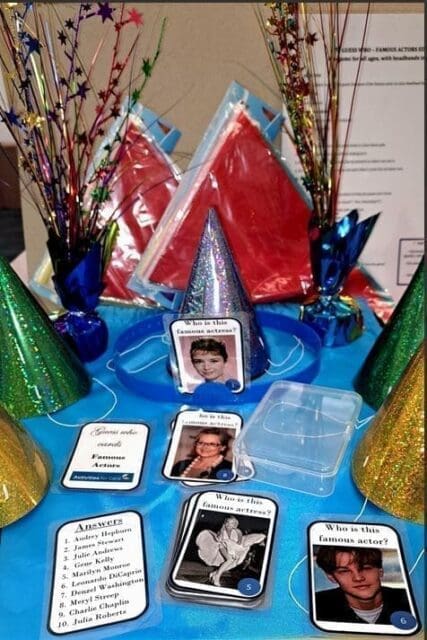 Famous Actors 'Guess Who' Cards - Party Pack